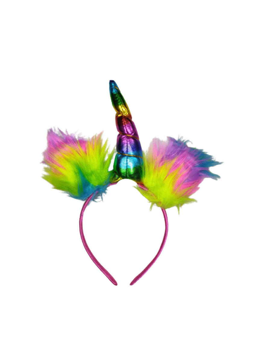 BookMyCostume Colorful Unicorn Feather Girls Head Band Kids Fancy Dress Costume Accessory