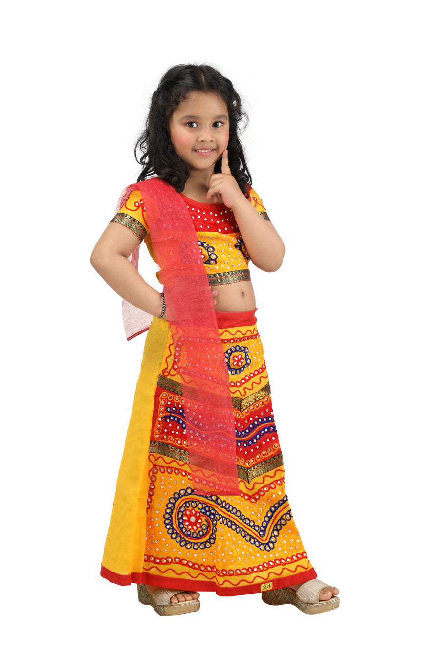 Gujarati Indian State Fancy Dress Garba Navratri Girls Costume