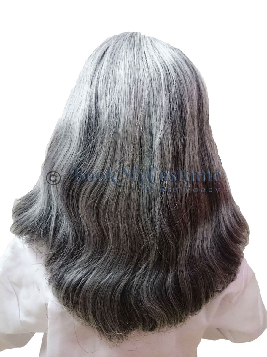 Abdul Kalam & Old Man Grey Hair Wig Adult & Kids Fancy Dress Costume Accessory