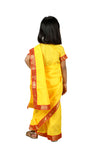 Devaki Yellow Saree Janmashtami Girls Fancy Dress Costume