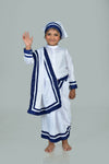 Mother Teresa Dress with Scarf Kids Fancy Dress Costume