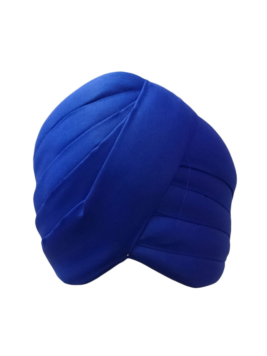 Blue Punjabi Pagdi Sardar Ji Indian Traditional Turban Costume Accessory for Boys and Men 8-14 Years