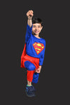 Superman Superhero American Comic Character Kids Fancy Dress Costume - Standard