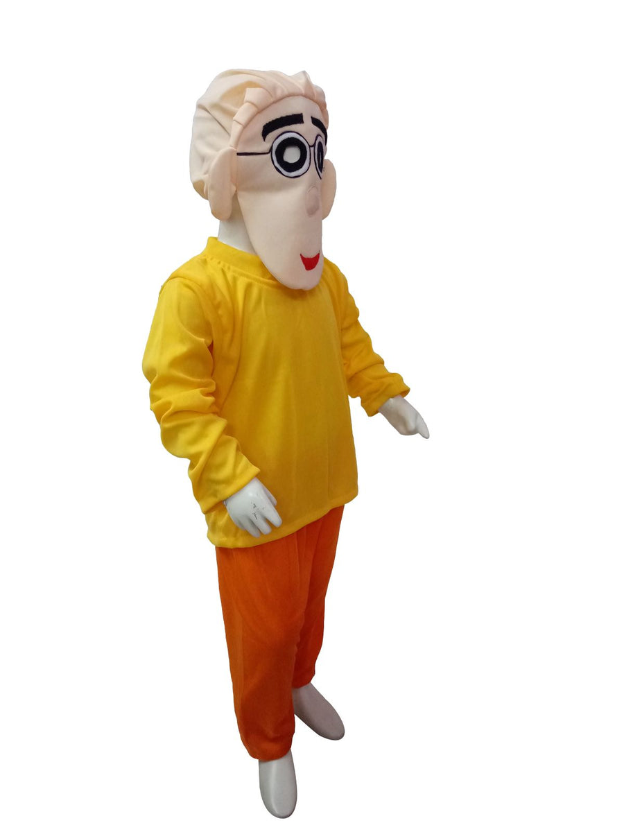 Patlu Indian Cartoon Character Kids Fancy Dress Costume for Boys