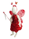 Red Butterfly Insect Kids Fancy Dress Costume for Girls - Imported