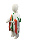 White Dhoti Kurta with Tricolour Stole Indian Patriotic Independence Day Kids Fancy Dress Costume