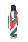 Tricolour Saree Indian Patriotic Independence Day for Girls & Adults Fancy Dress Costume