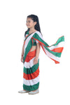 Tricolour Saree Indian Patriotic Independence Day for Girls & Adults Fancy Dress Costume