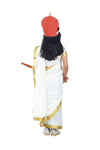 Sarasvati Mata Hindu Goddess Saree for Girls & Adults Fancy Dress Costume with Sitar