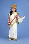 Sarasvati Mata Hindu Goddess Saree for Girls & Adults Fancy Dress Costume with Sitar