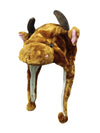 Brown Bull Animal Hoodie Kids & Adults Fancy Dress Costume Accessory