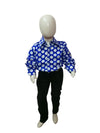 Buy & Rent Blue Polka Dots Shirt & Black Pant | Retro Theme Kids Fancy Dress Costume Online in India