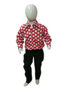 Buy & Rent Red Polka Dots Shirt & Black Pant | Retro Theme Kids Fancy Dress Costume Online in India