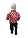 Red Polka Dots Shirt & Black Pant | Retro Theme Kids Costume Community Helper Kids Fancy Dress