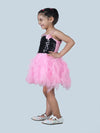 Pink & Black Frock Annual Day Dance Girls Fancy Dress Costume - Premium