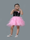 Pink & Black Frock Annual Day Dance Girls Fancy Dress Costume - Premium