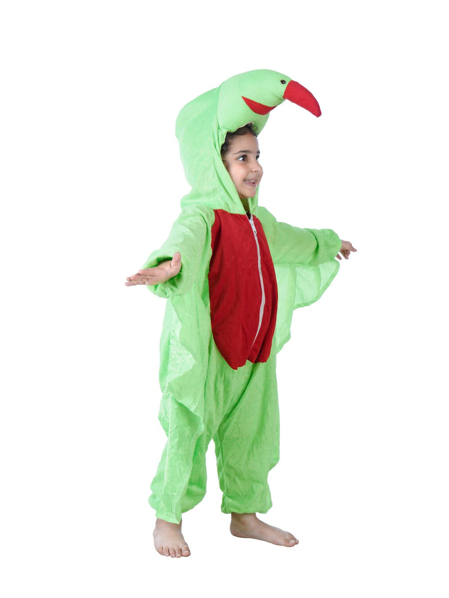 Green Parrot Tota Pet Bird Kids Fancy Dress Costume