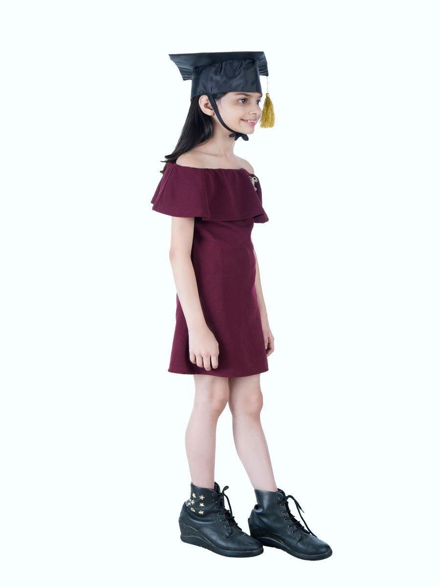 Black Graduate Scholar Cap Graduation Day Kids & Adults Fancy Dress Costume Accessory