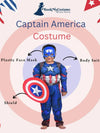 Captain America Avengers Superhero Kids Fancy Dress Costume with shield - Muscle Look - Imported