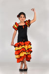 Salsa Rumba Western Dance Party Fancy Dress Costume for Girls