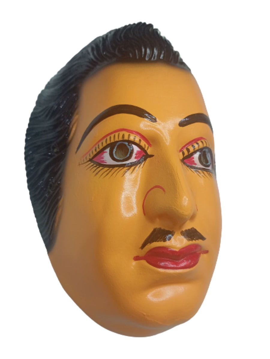 Indian Common Retro Theme Man Mask Navrang Dance Rubber Face Mask Adults Fancy Dress Costume Accessory