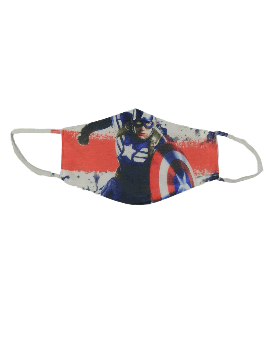 Captain America Avengers Superhero Kids Face Mask for Boys - Premium