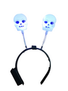 Halloween Funny Bouncing Skull Head Band With Light Fancy Dress Accessory