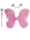 Princess Fairy Wings with Wand & Headband Girls Fancy Dress Costume Accessory