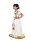 Mohiniyattam Saree Indian Classical Dance Costume for Girls and Women with 10 Pcs  Jewellery set