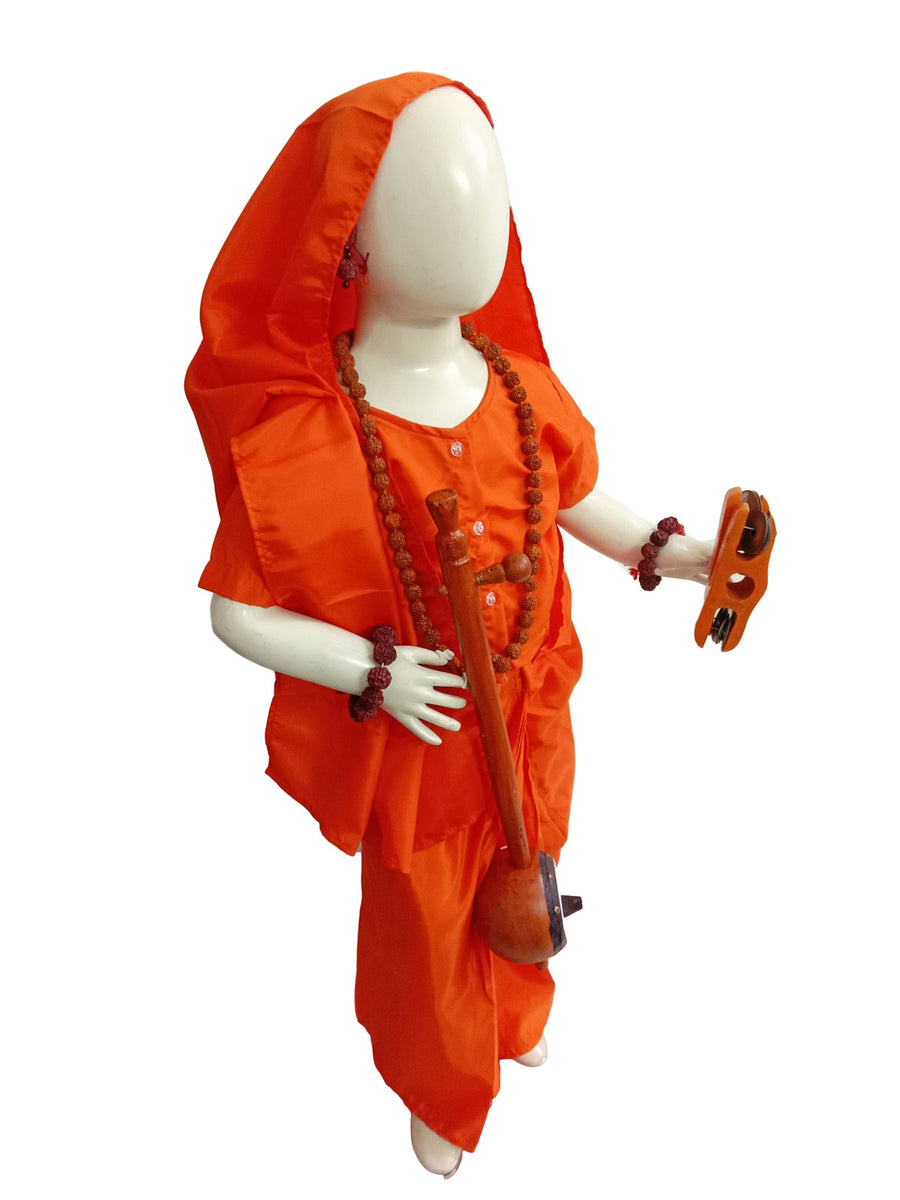 Meera Mirabai Krishna Lover and Devotee Kids Fancy Dress Costume for Girls & Women