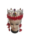 Medieval Princess Dangling Feather Tiara Crown HeadBand Fancy Dress Costume Accessory for Girls